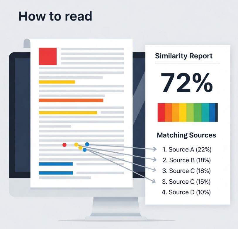 How to Read a Turnitin Report: A Guide to Colors, Scores & Sources