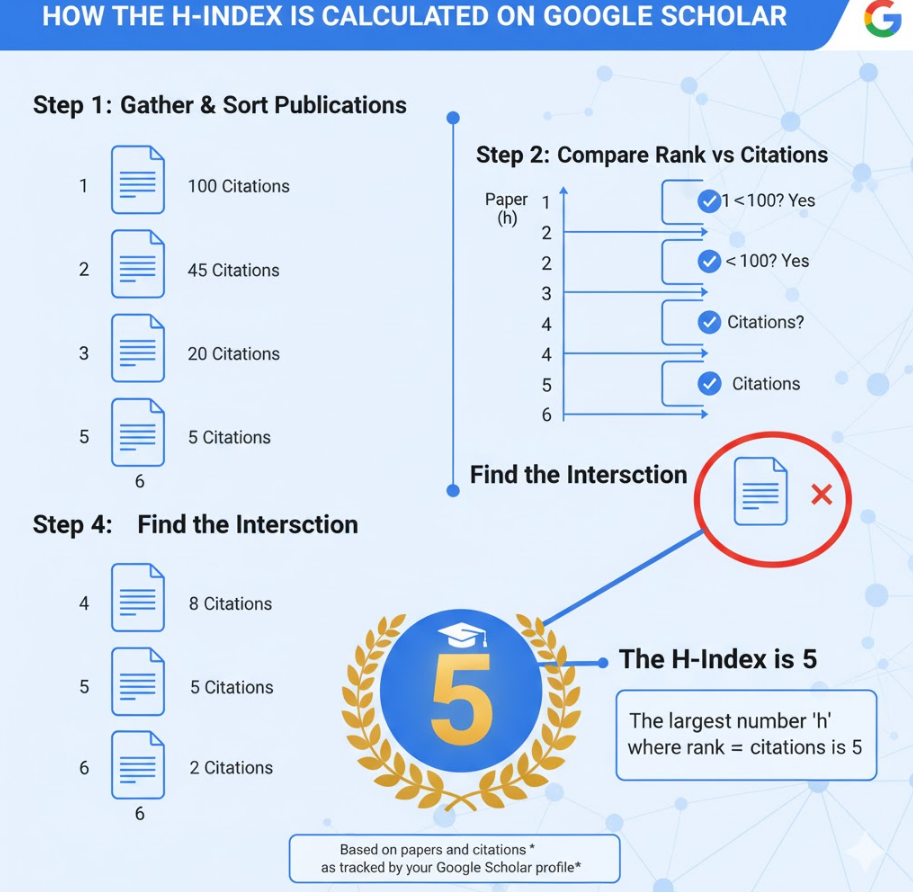How is the h-index Calculated on Google Scholar? A Clear Explanation