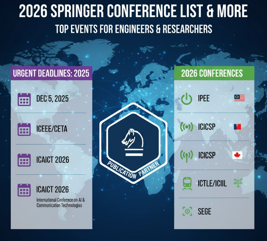 Global 2026 Springer Conferences in Power, AI, Comms & Computing (EI/Scopus)