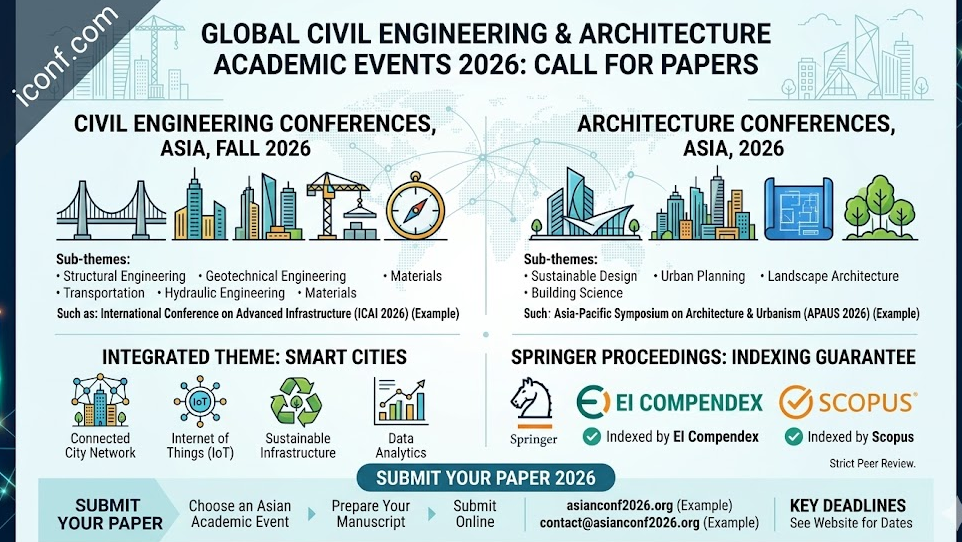 Civil Engineering Call for Papers: Late 2026 Conferences in Asia (Springer & EI)