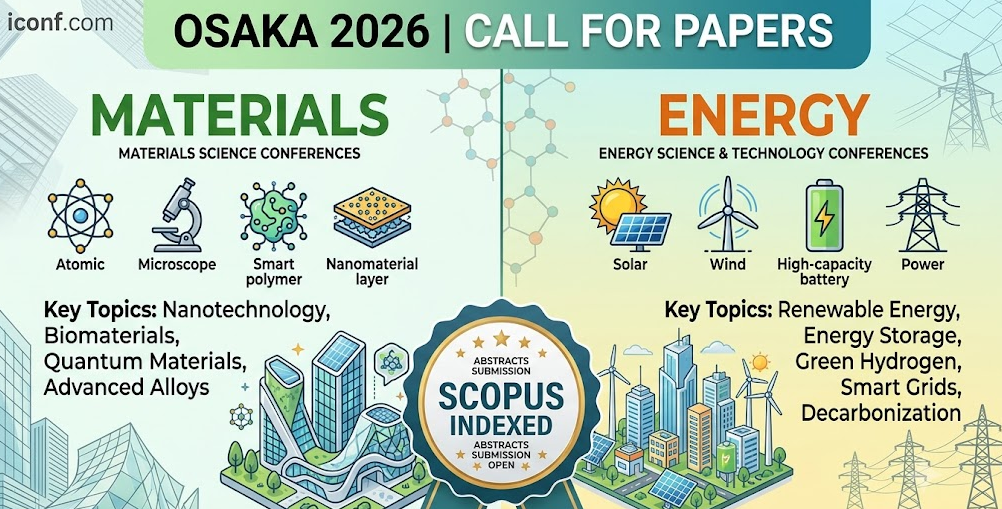 Osaka 2026 Call for Papers: Scopus Indexed Materials & Energy Conferences